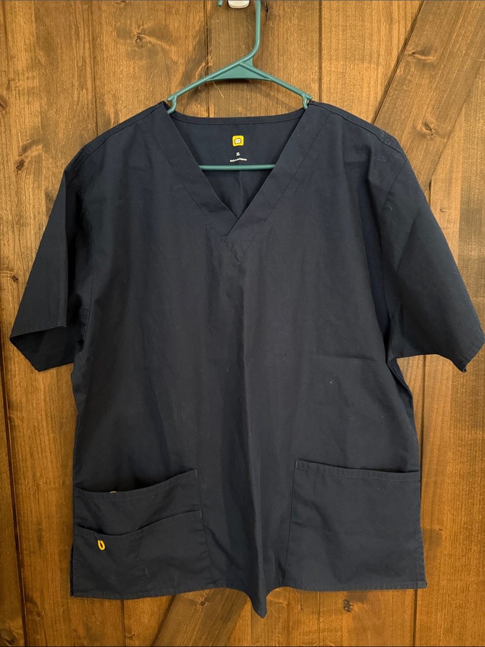 WonderWink Navy V-Neck Medical Scrub Top